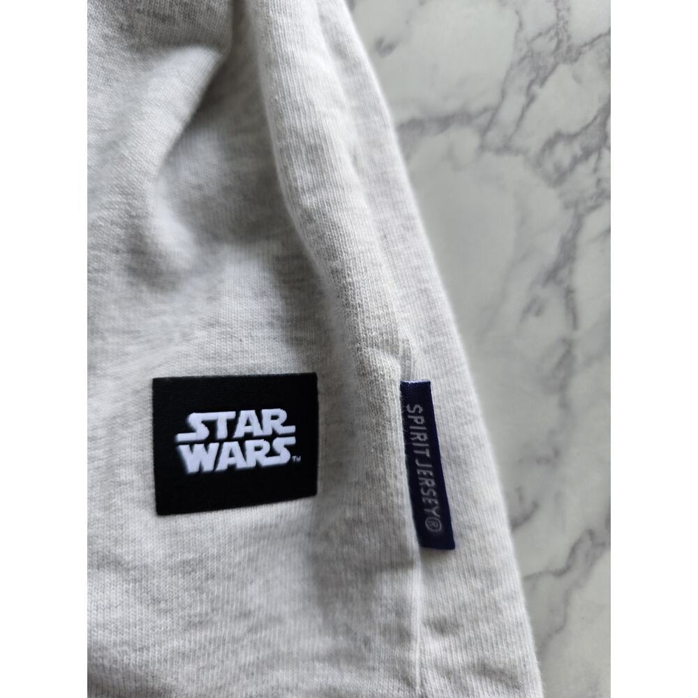 Star Wars Spirit Jersey Millennium Falcon graphic print top gray 100% Cotton XS - Picture 4 of 5